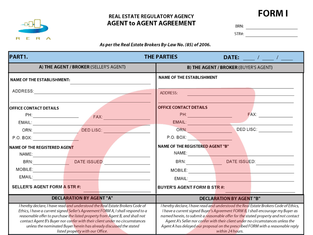 RERA Form I